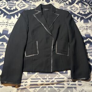 AKRIS Punto Classic Black Wool blend Pocket Tailored Blazer Jacket 8